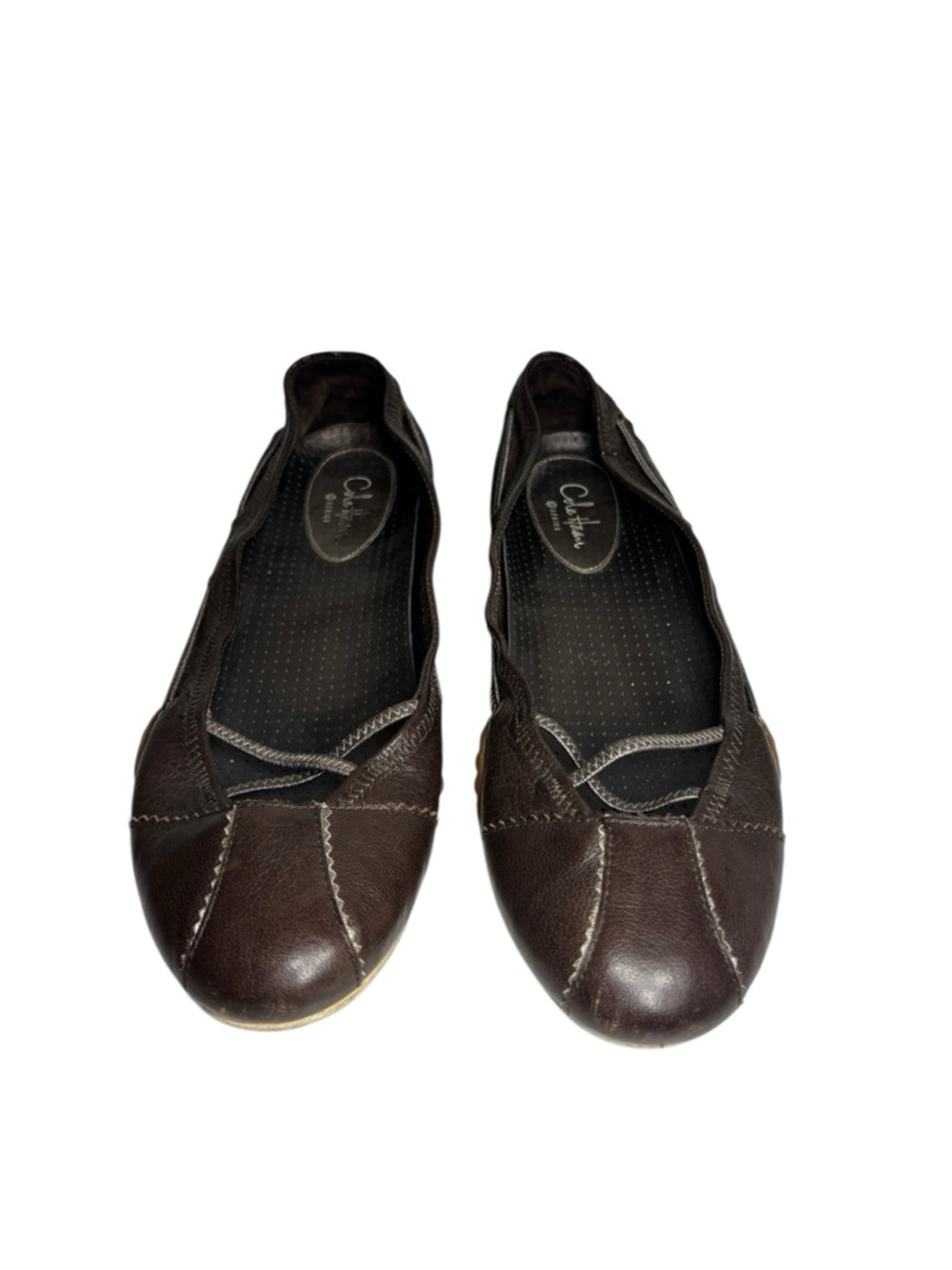 Vintage 00s Y2K Cole Haan‎ Brown Leather Slip On Flats Air Women’s Size 8 AA